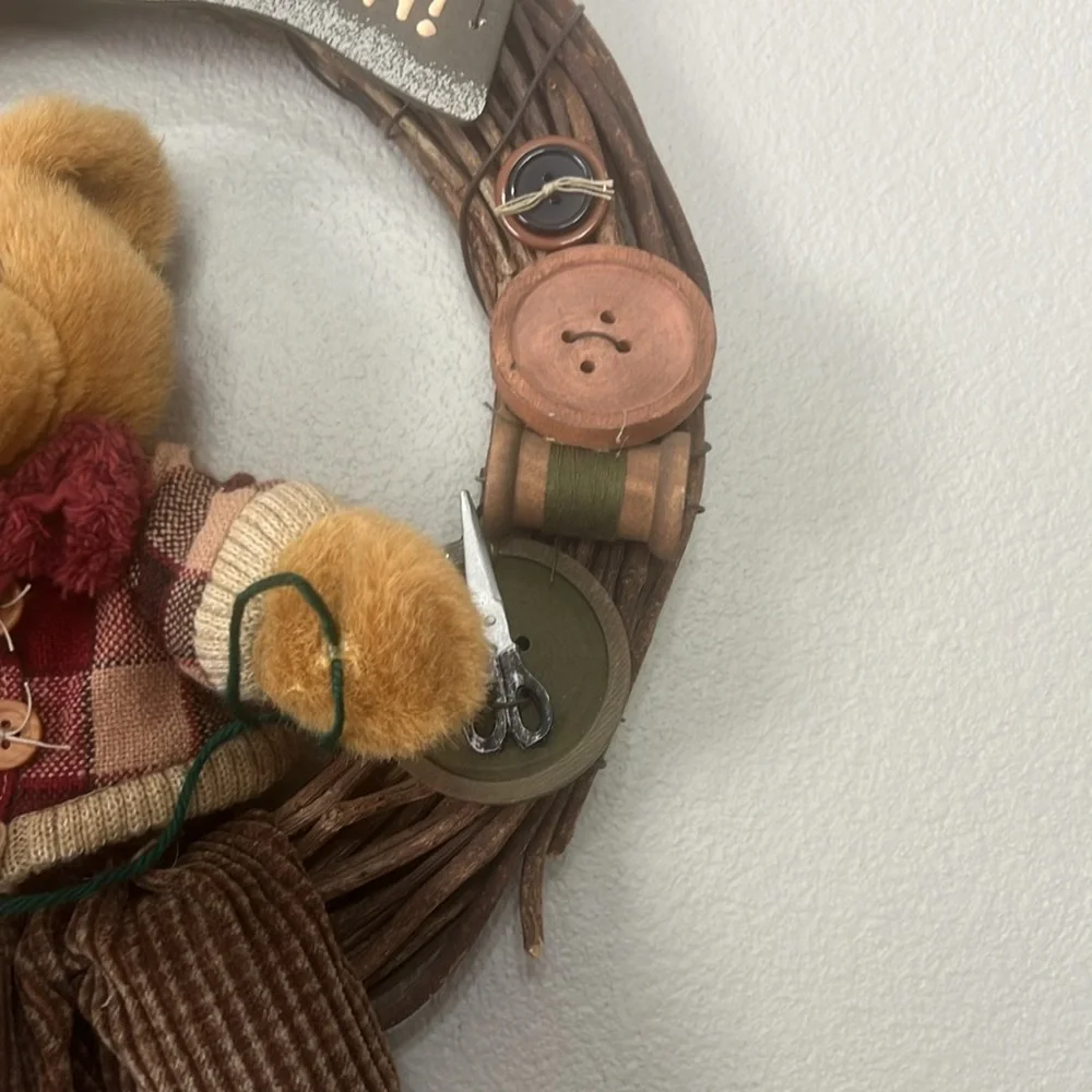 Rustic‎ Brown and Green Bear Art Wall Decor